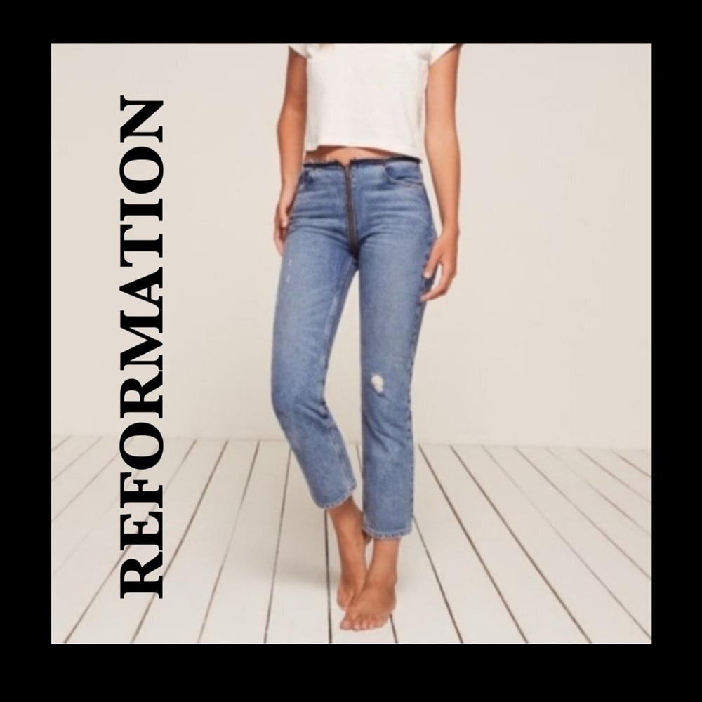 Reformation Zipper Jeans
